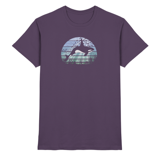 Retro Tiefsee Schwertwal Orca - Premium Shirt
