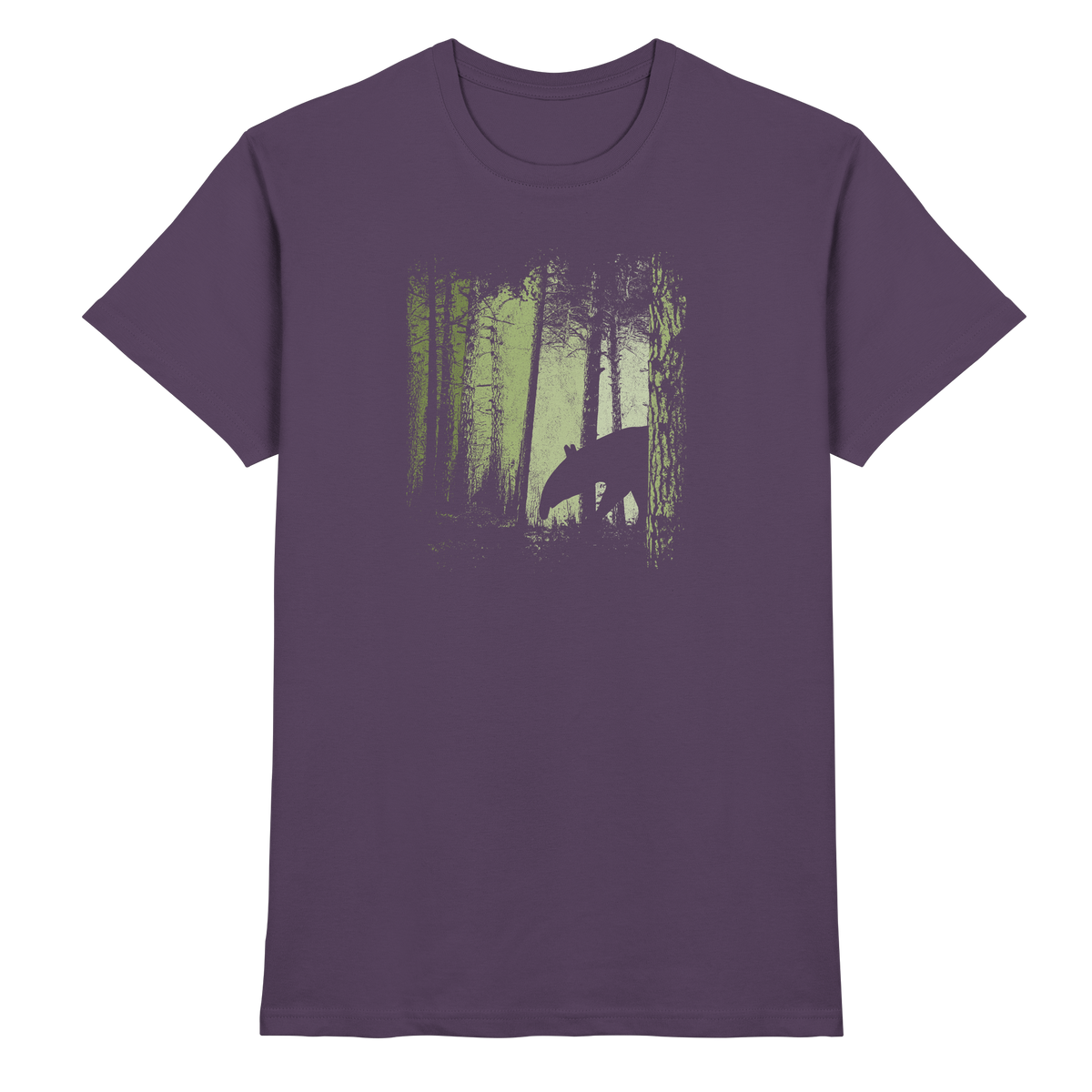 Lässiger Tapir im Zwielicht Wald - Premium Shirt