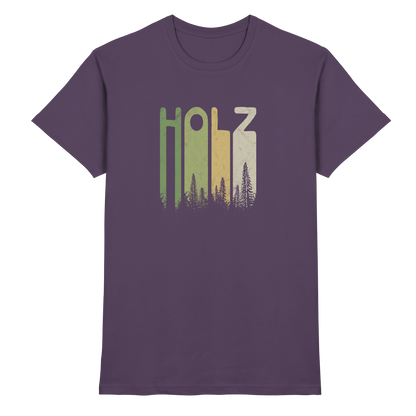 Holz Retro Wald Schriftzug - Premium Shirt