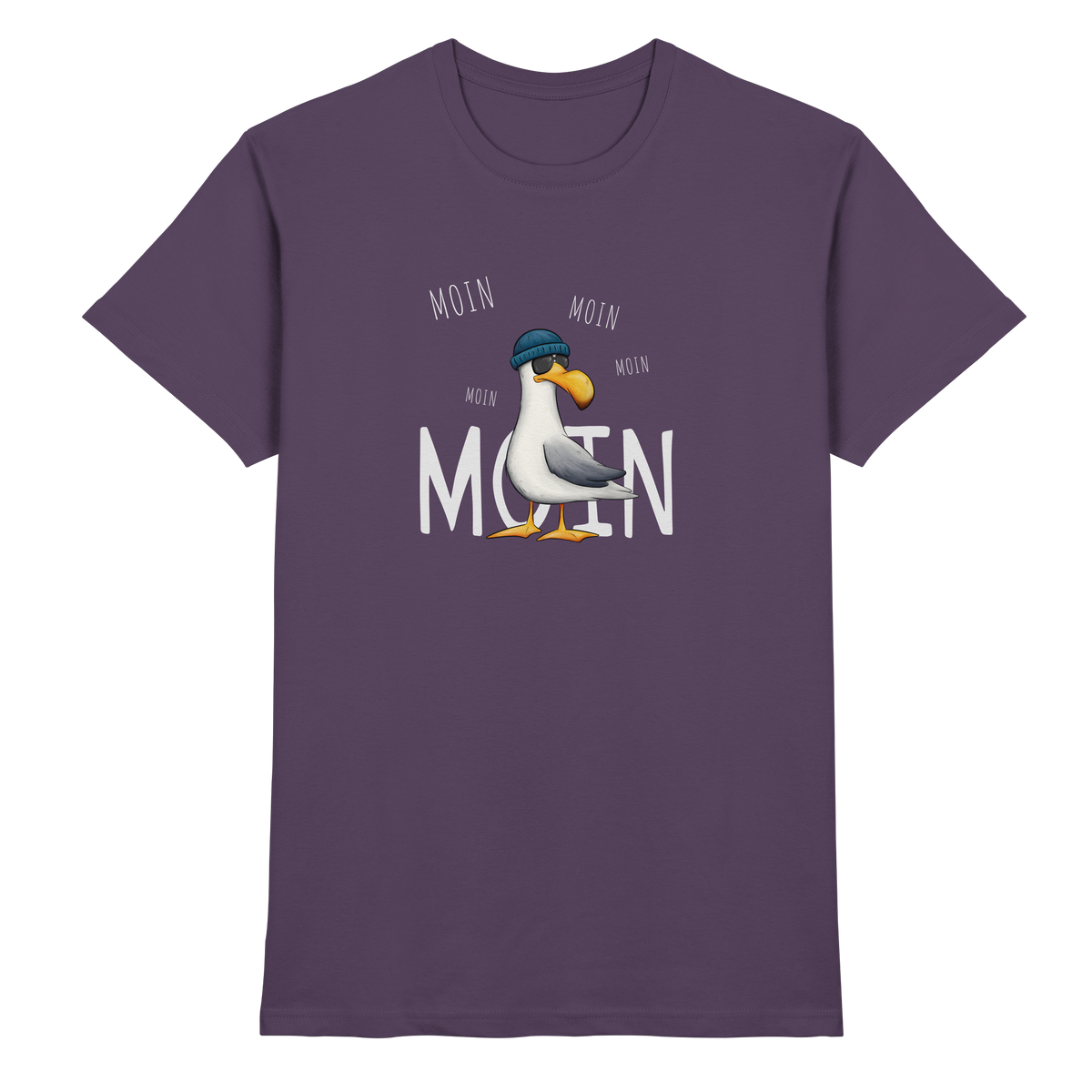Moin Moin Lässige Hipster Möwe  - Premium Shirt