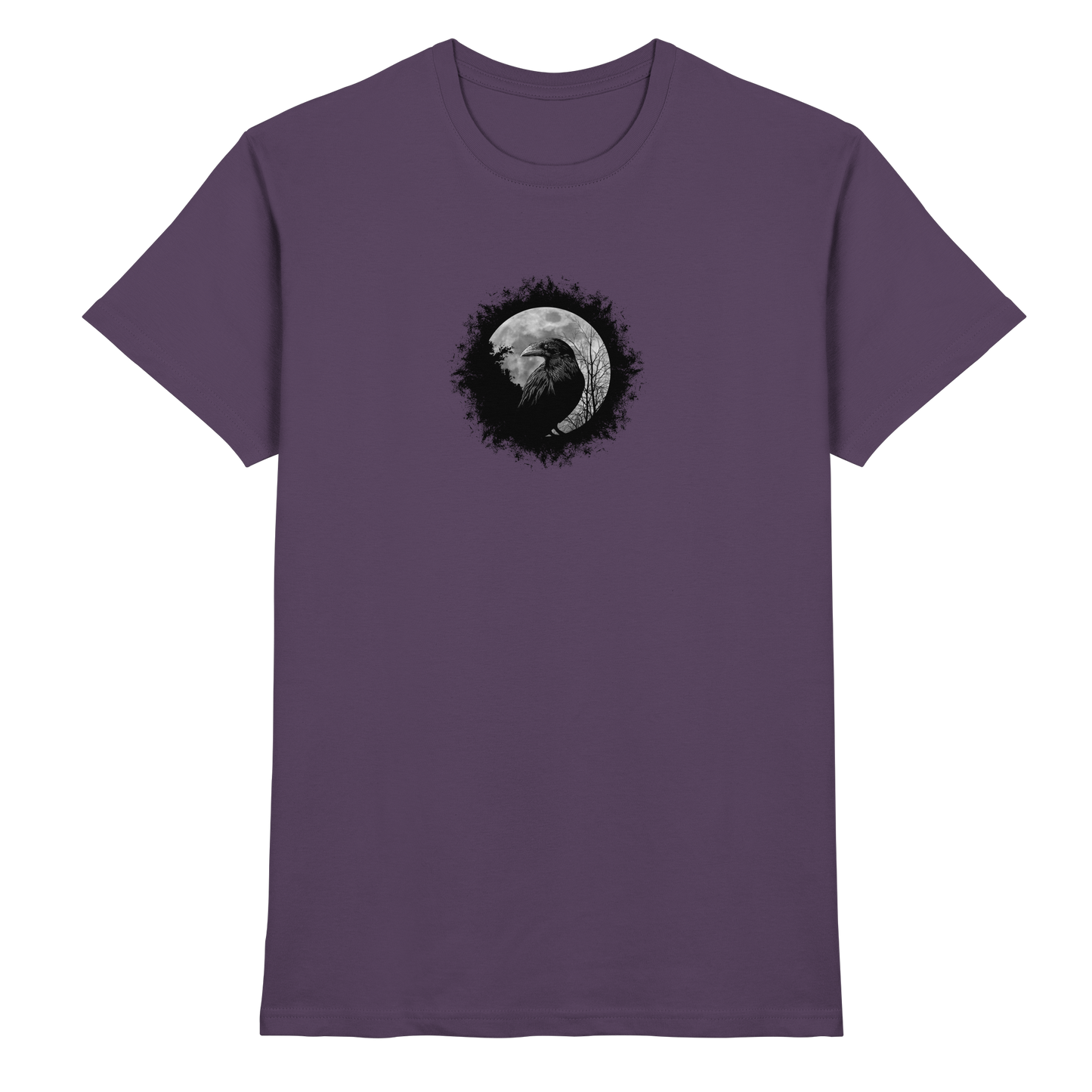 Schwarzer Rabe bei Vollmond  - Premium Shirt