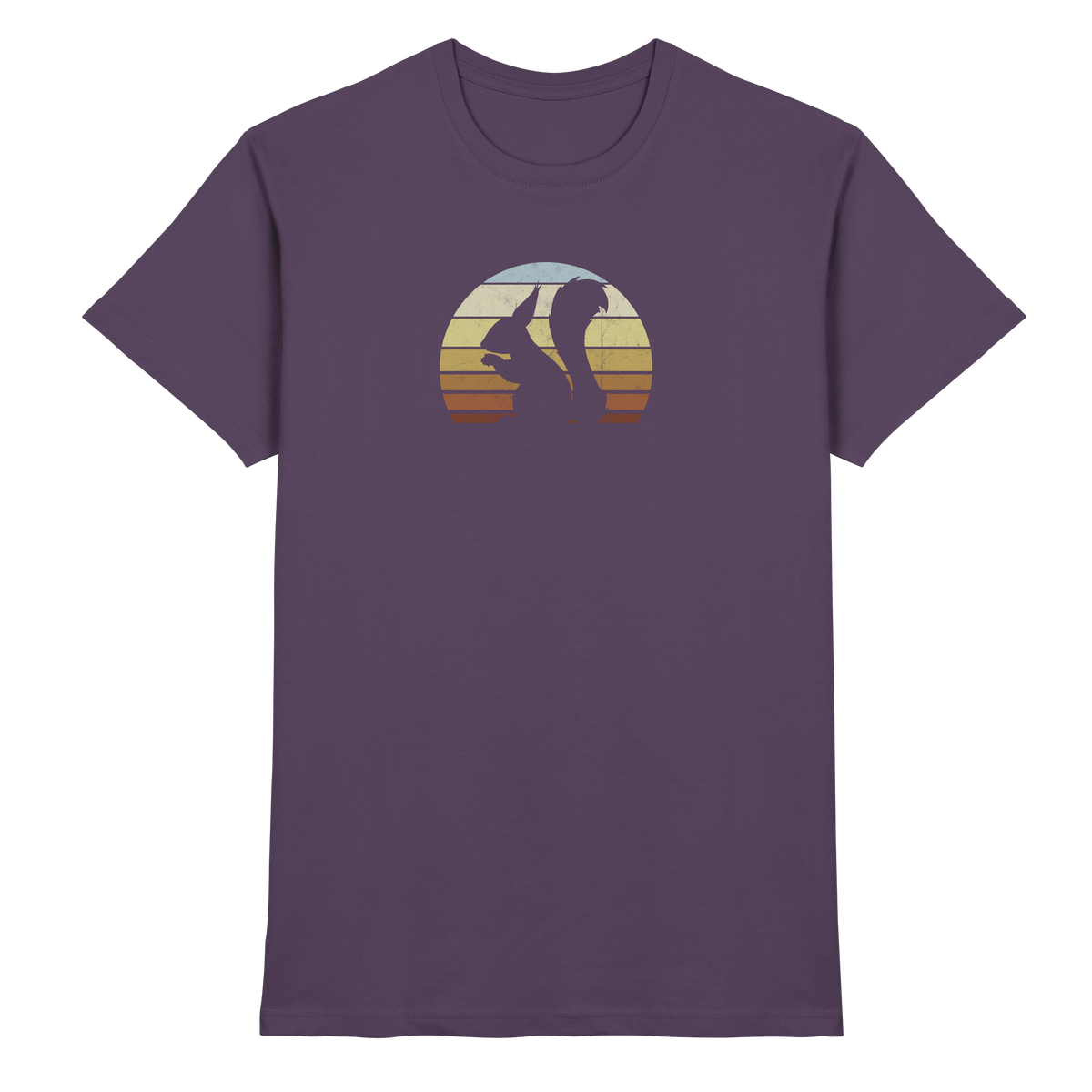 Retro Eichhörnchen Silhouette - Premium Shirt