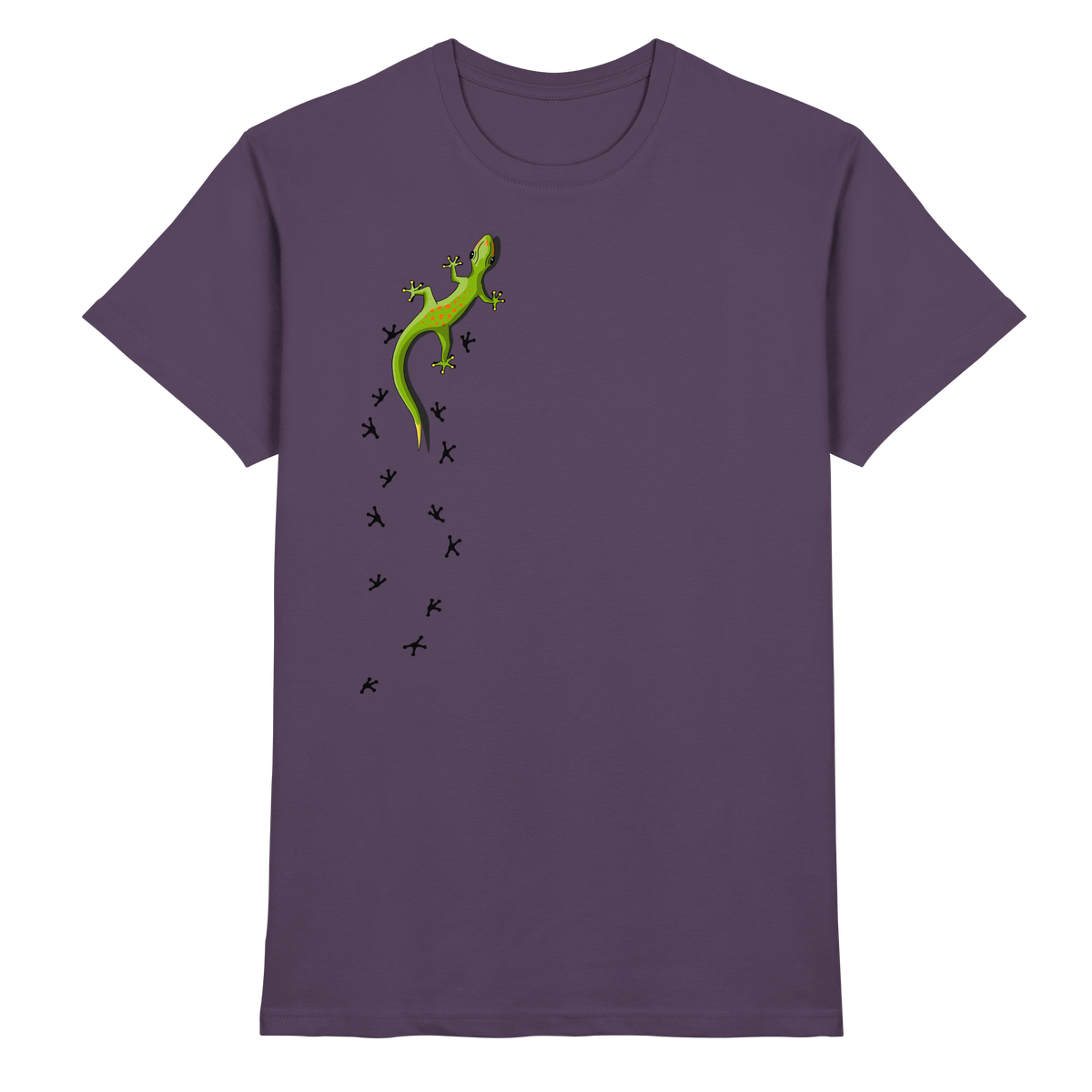Kletternder Gecko mit Spuren - Premium Shirt