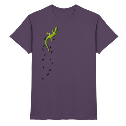 Kletternder Gecko mit Spuren - Premium Shirt