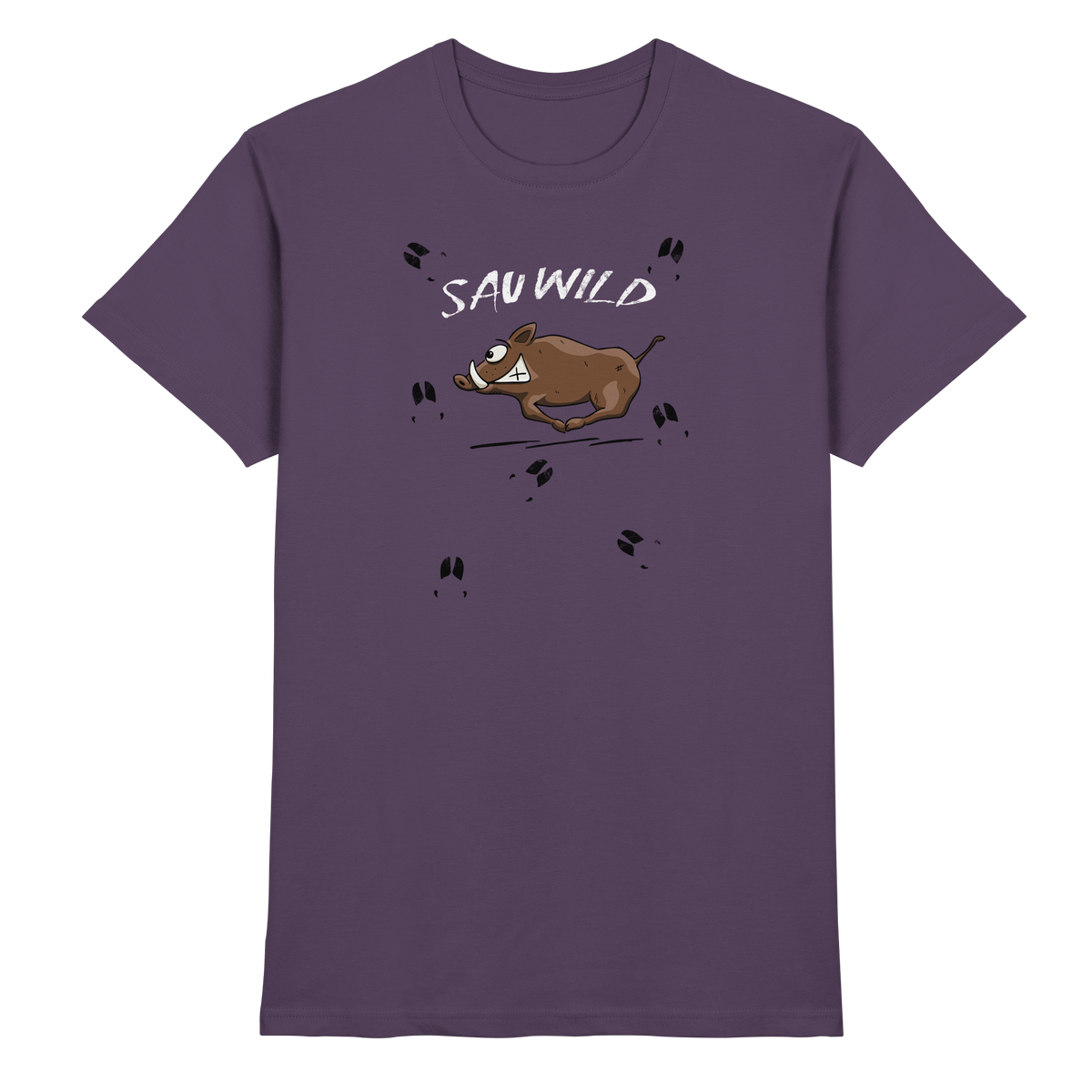 Sauwild wilde Sau | Wildschwein Keiler - Premium Shirt