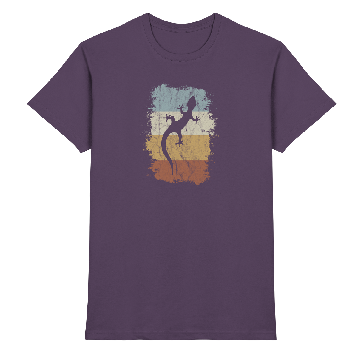 Retro Gecko Salamander Silhouette - Premium Shirt