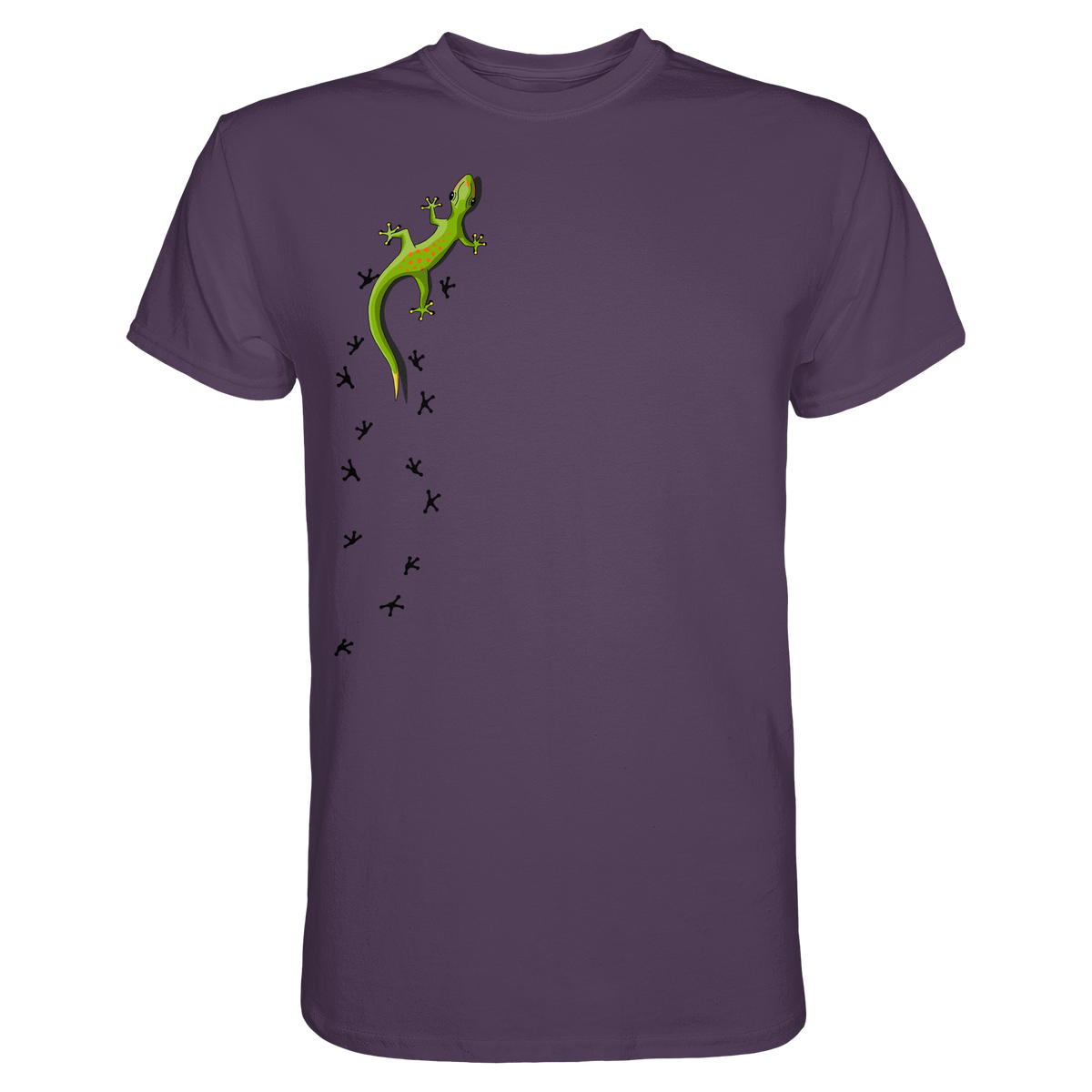 Kletternder Gecko mit Spuren - Premium Shirt