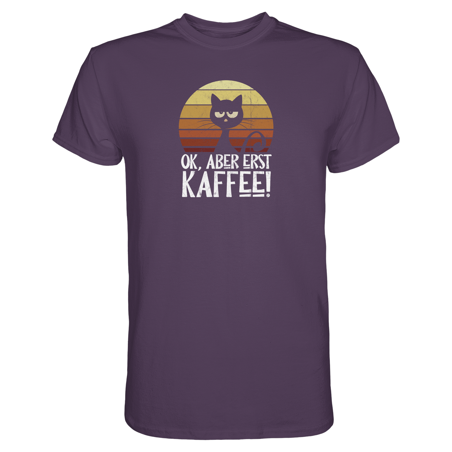 Ok, aber erst Kaffee | launische Katze - Premium Shirt