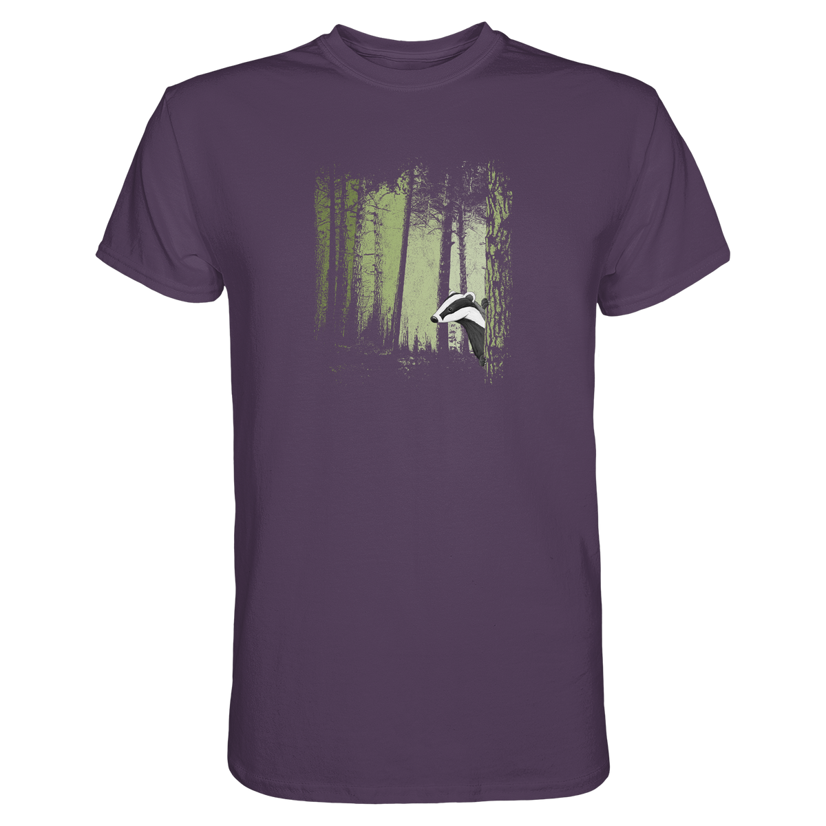 frecher Dachs im Zwielicht Wald - Premium Shirt