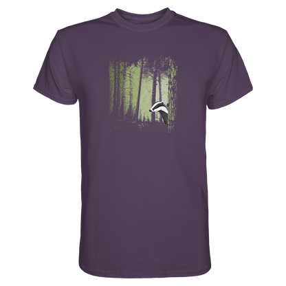 frecher Dachs im Zwielicht Wald - Premium Shirt