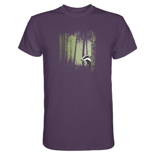 frecher Dachs im Zwielicht Wald - Premium Shirt