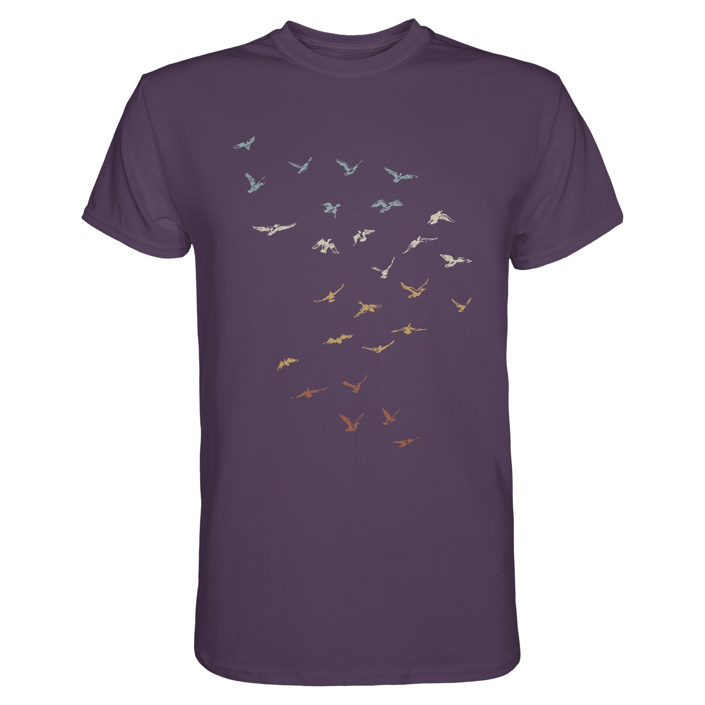 Retro Vogel Schwarm - Premium Shirt