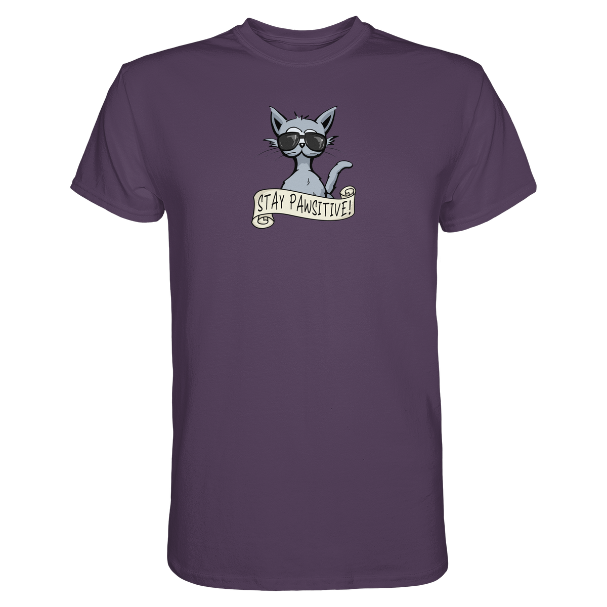 Stay Pawsitive Bleib lässig Hipster Katze - Premium Shirt