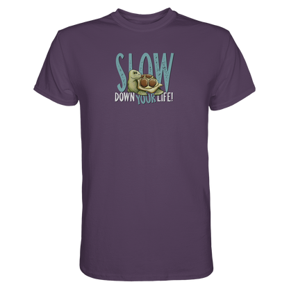 Slow Down Your Life Schildkröte - Premium Shirt