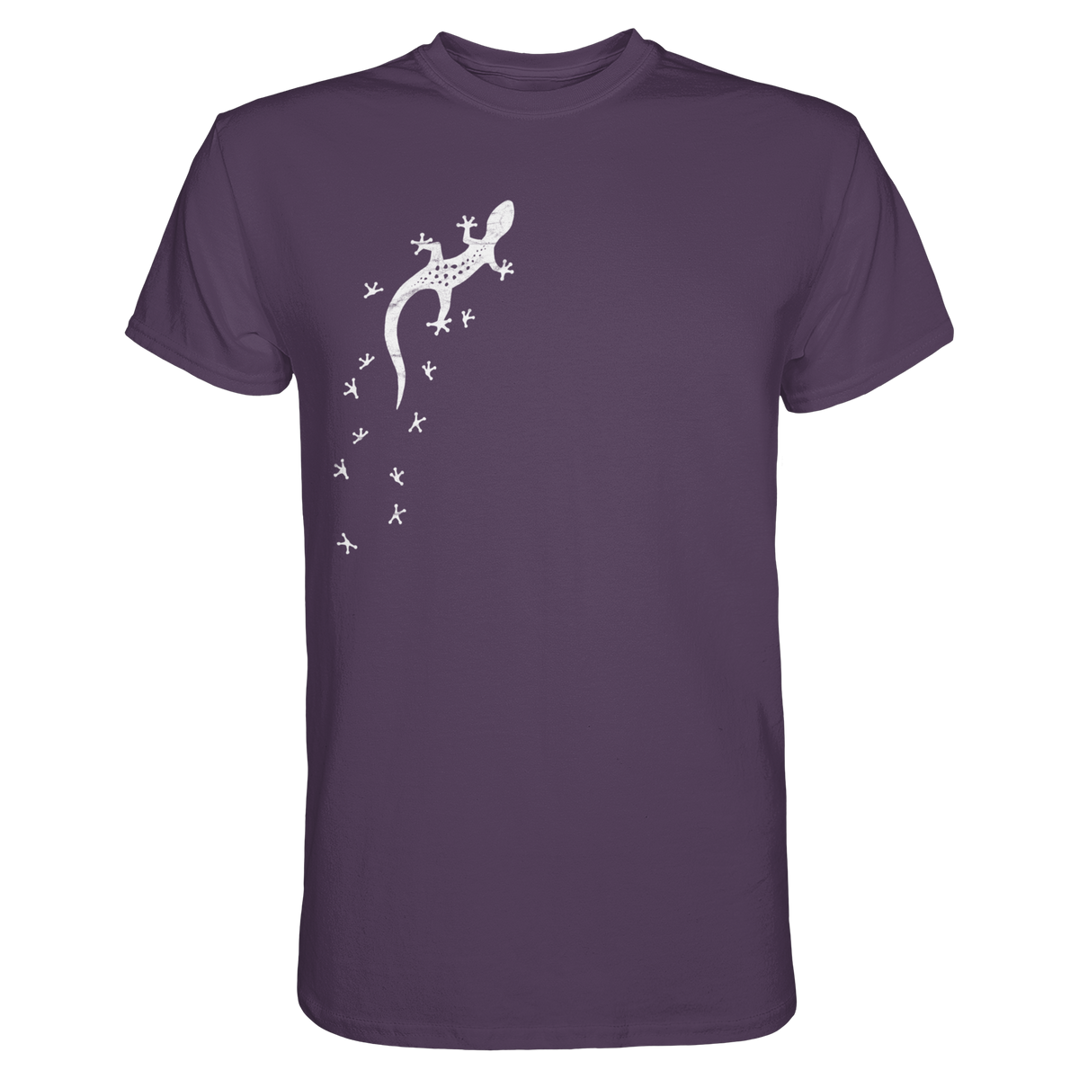Gecko Eidechse Silhouette hell - Premium Shirt