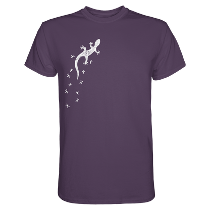 Gecko Eidechse Silhouette hell - Premium Shirt