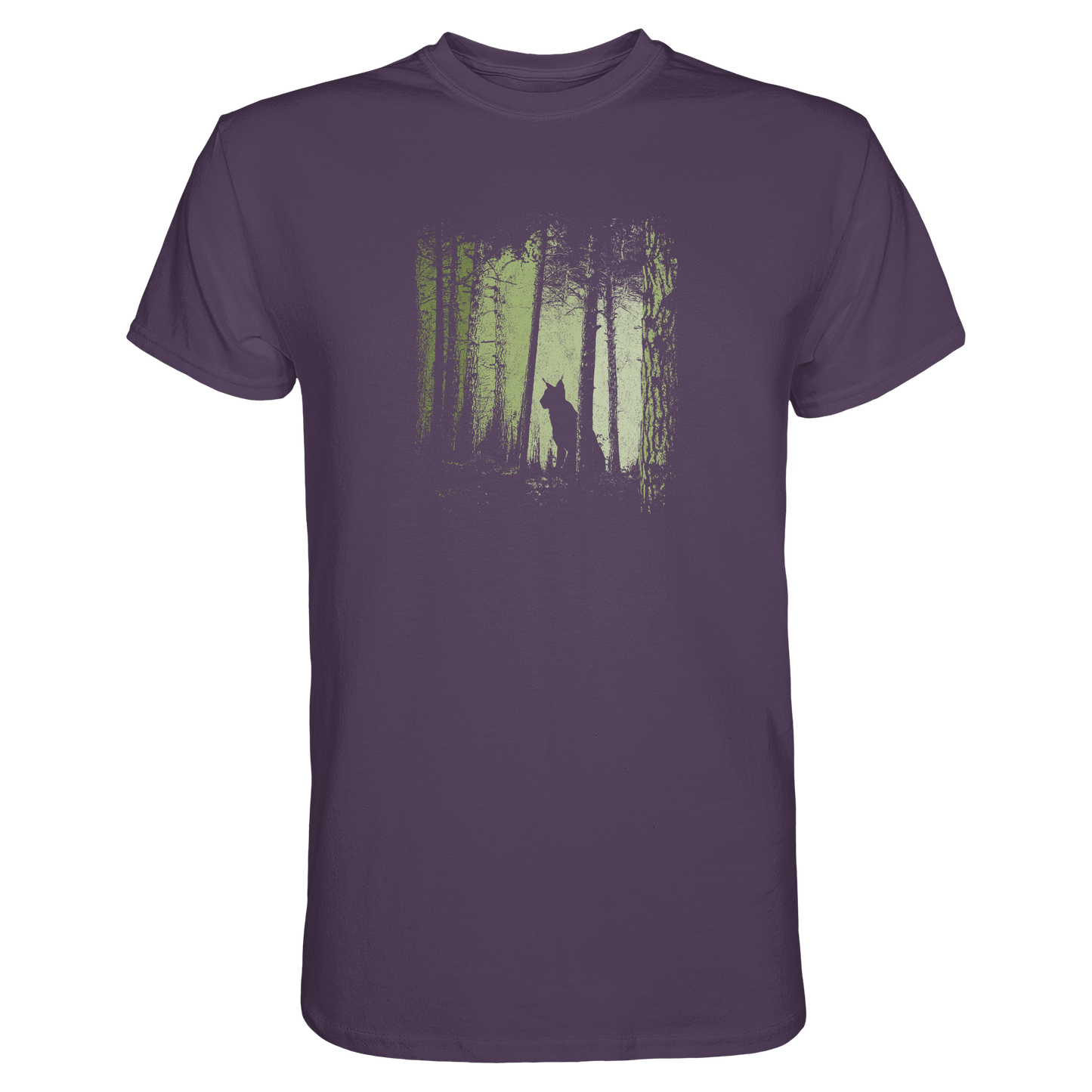 Luchs Wildkatze im Zwielicht Wald - Premium Shirt