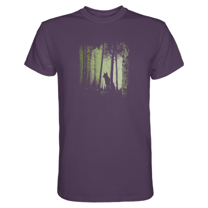 Luchs Wildkatze im Zwielicht Wald - Premium Shirt