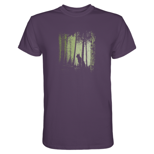 Luchs Wildkatze im Zwielicht Wald - Premium Shirt