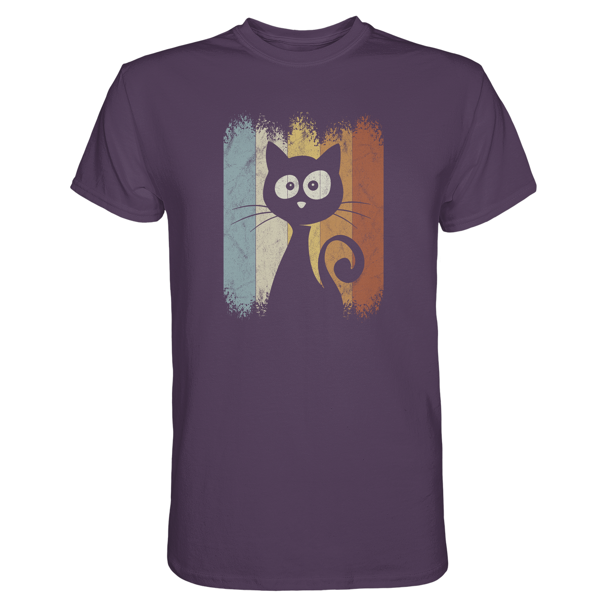 Retro Katze Silhouette - Premium Shirt