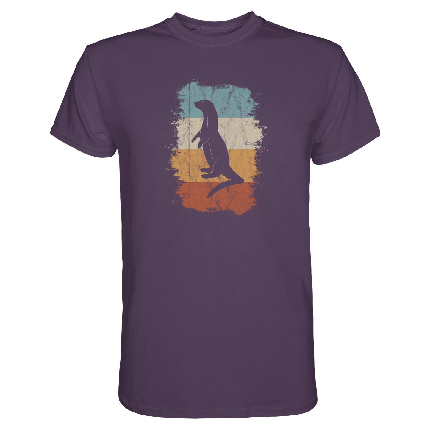 Retro Otter Fischotter Silhouette - Premium Shirt