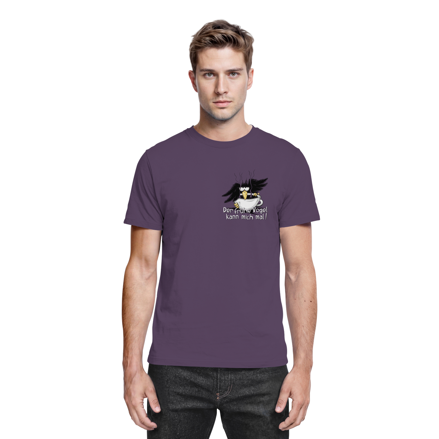 Der frühe Vogel kann mich mal | Kaffee Rabe - Premium Shirt