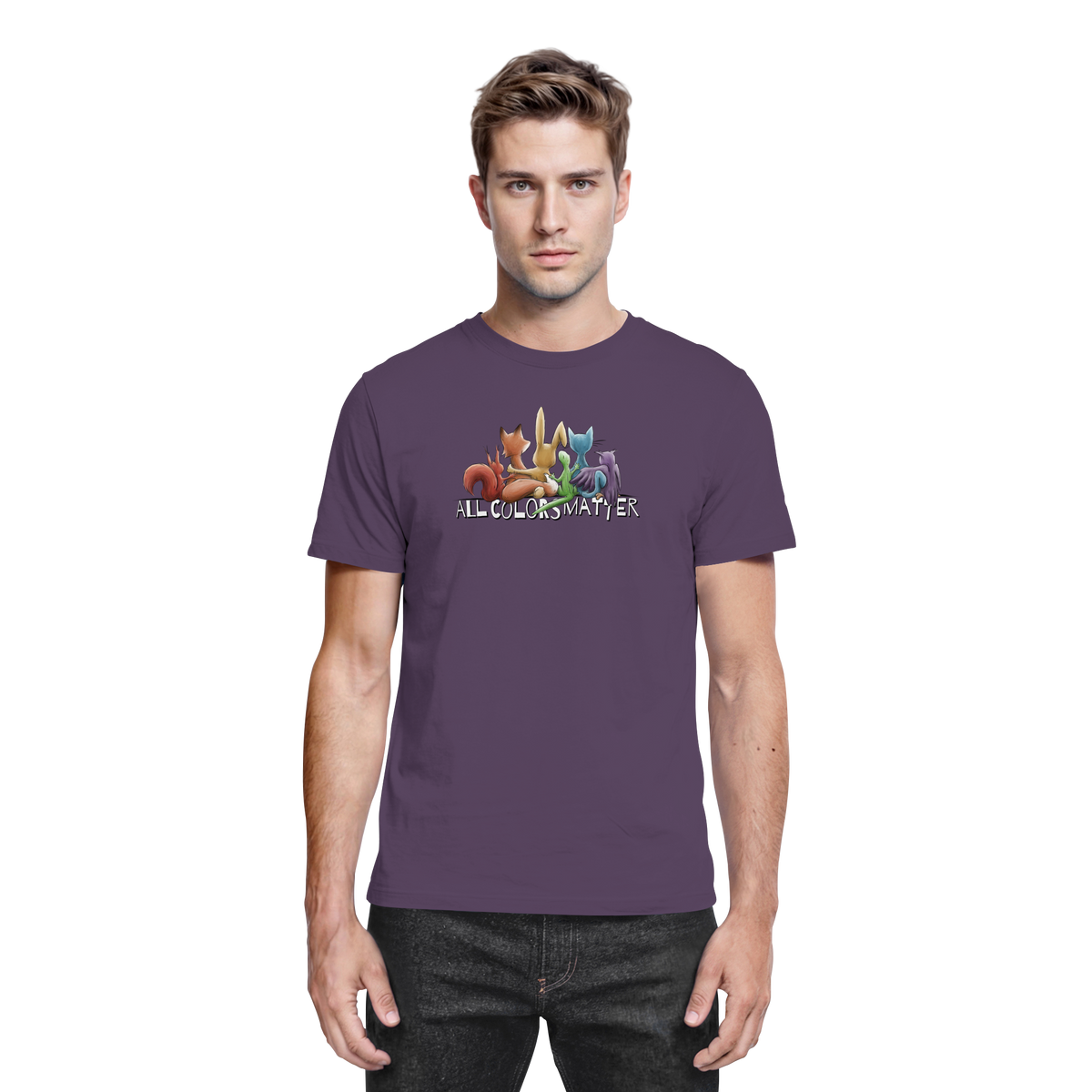 All Colors Matter! Regenbogen Tiere für Vielfalt - Premium Shirt