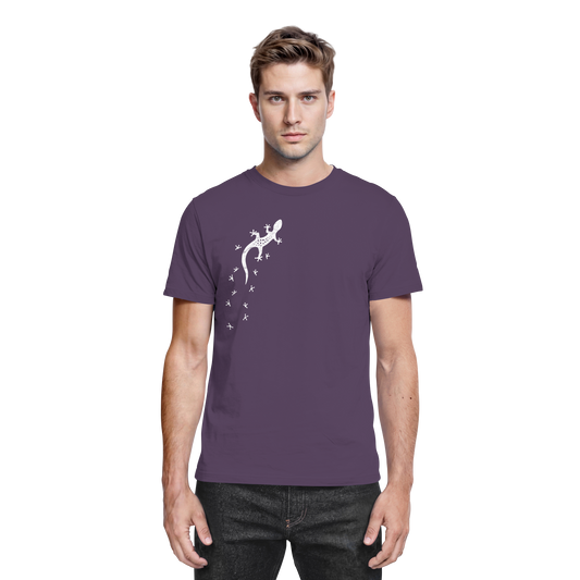 Gecko Eidechse Silhouette hell - Premium Shirt