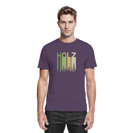 Holz Retro Wald Schriftzug - Premium Shirt