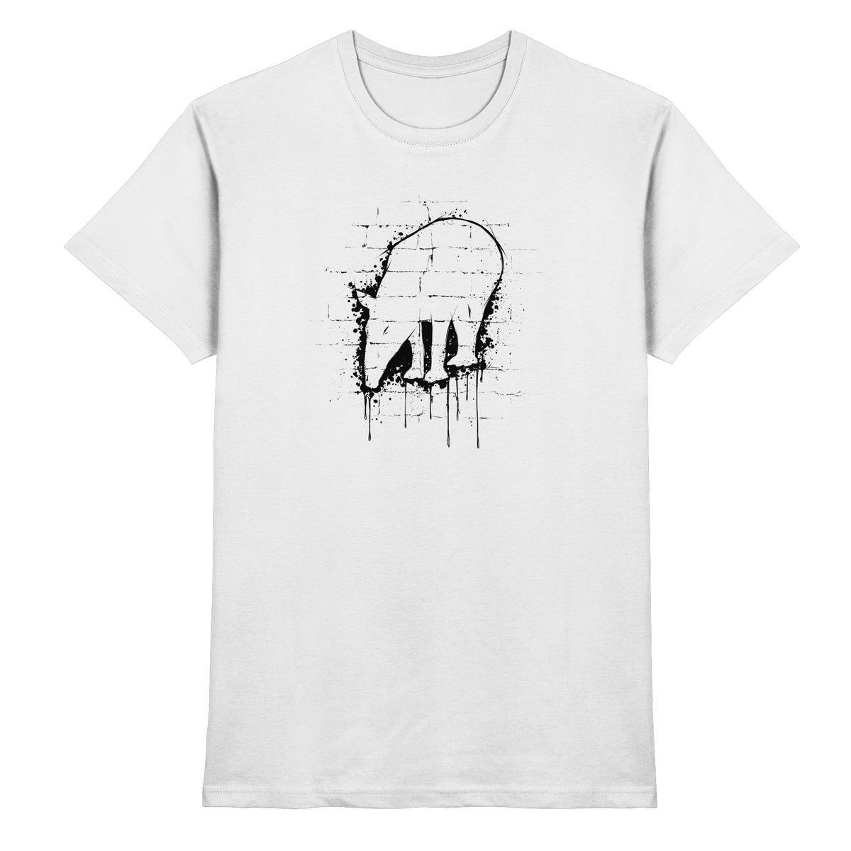 Urban Street Art Tapir Silhouette - Premium Shirt