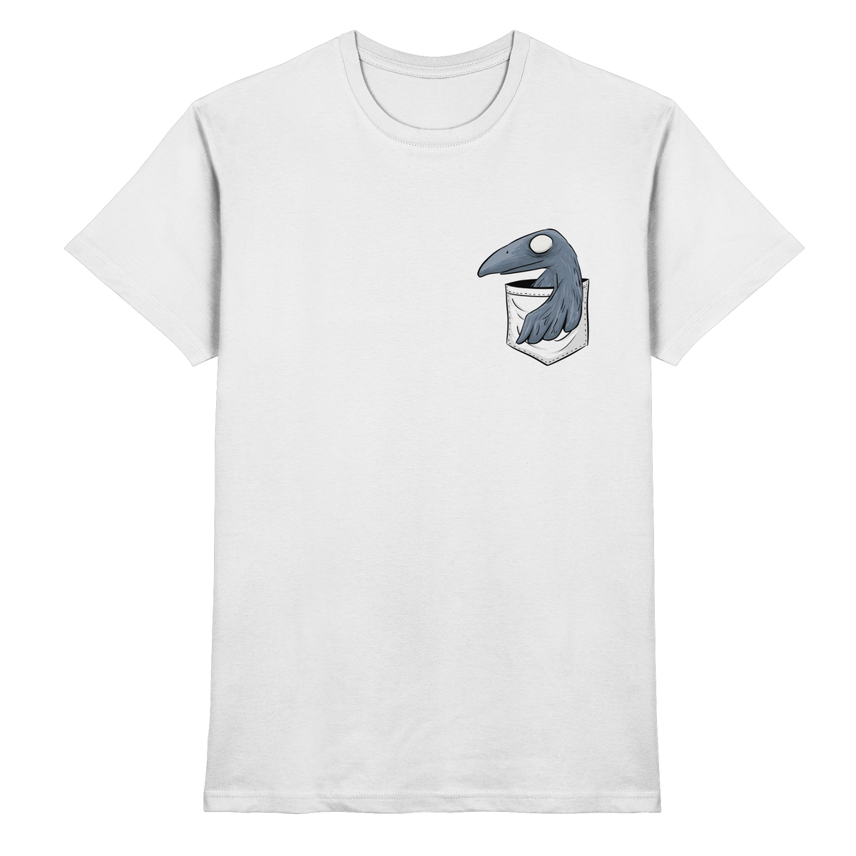Grufti Rabe Krähe in der Tasche - Premium Shirt