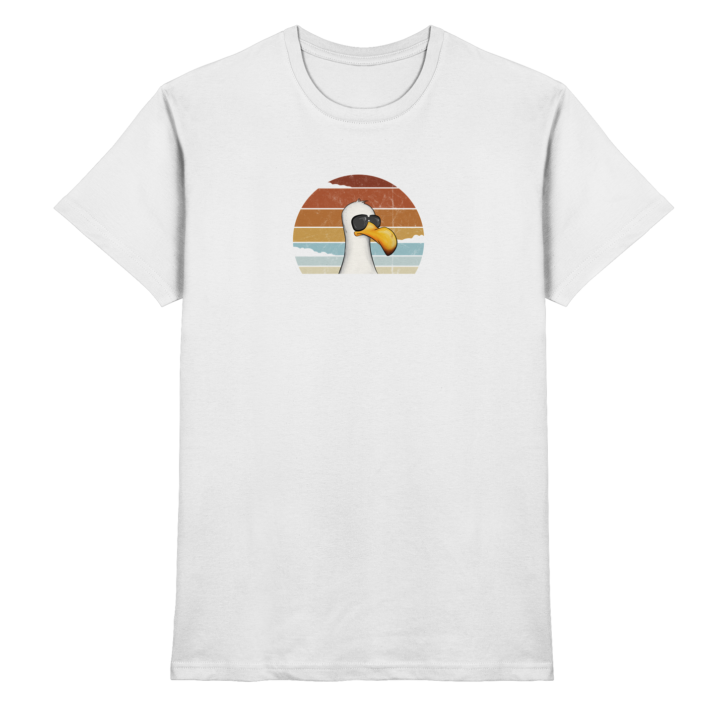 Cool lässige Retro Möwe - Premium Shirt