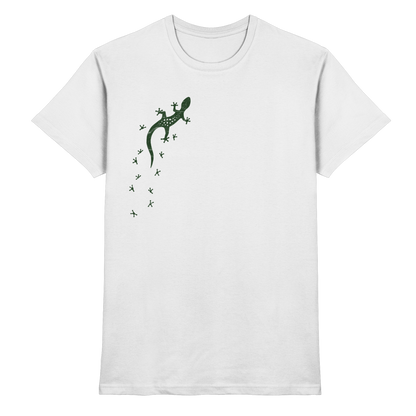 Gecko Eidechse Silhouette dunkel - Premium Shirt