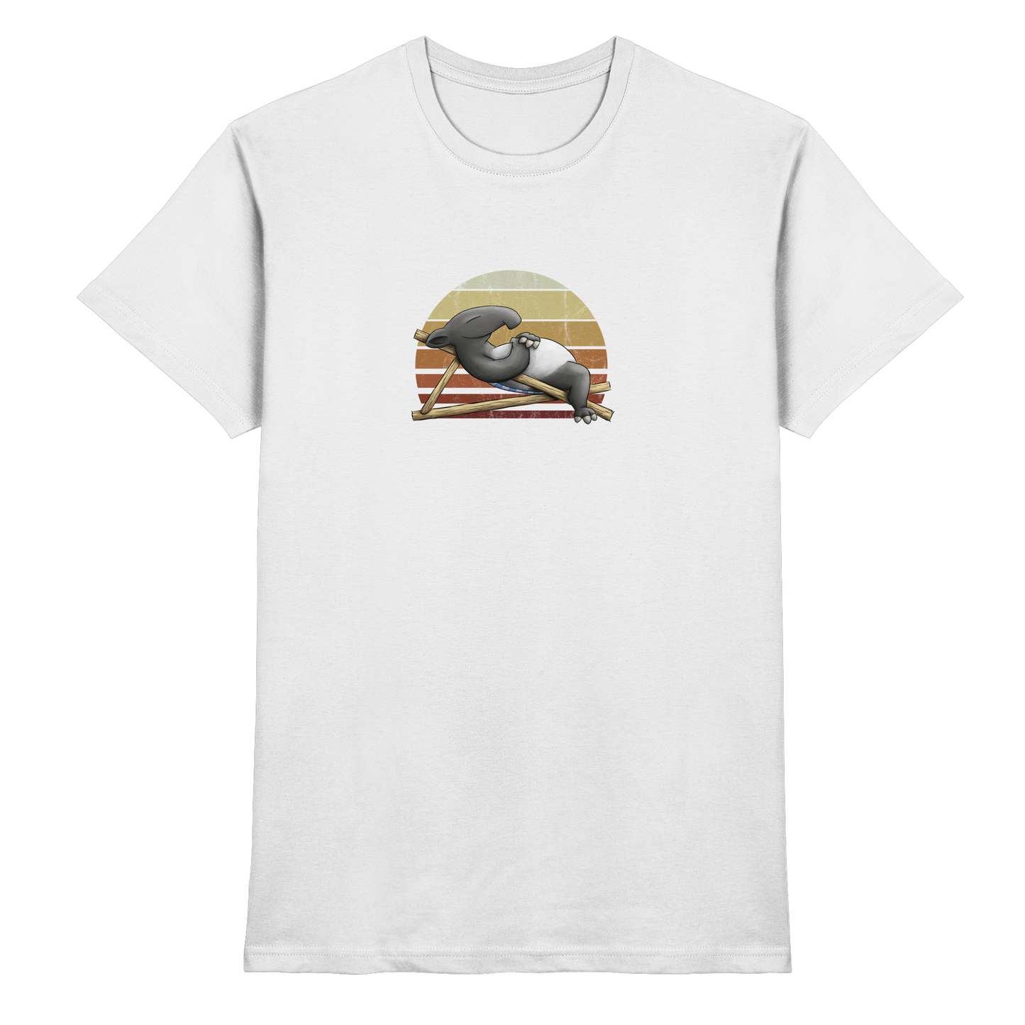 Lässiger Retro Sundown Tapir - Premium Shirt