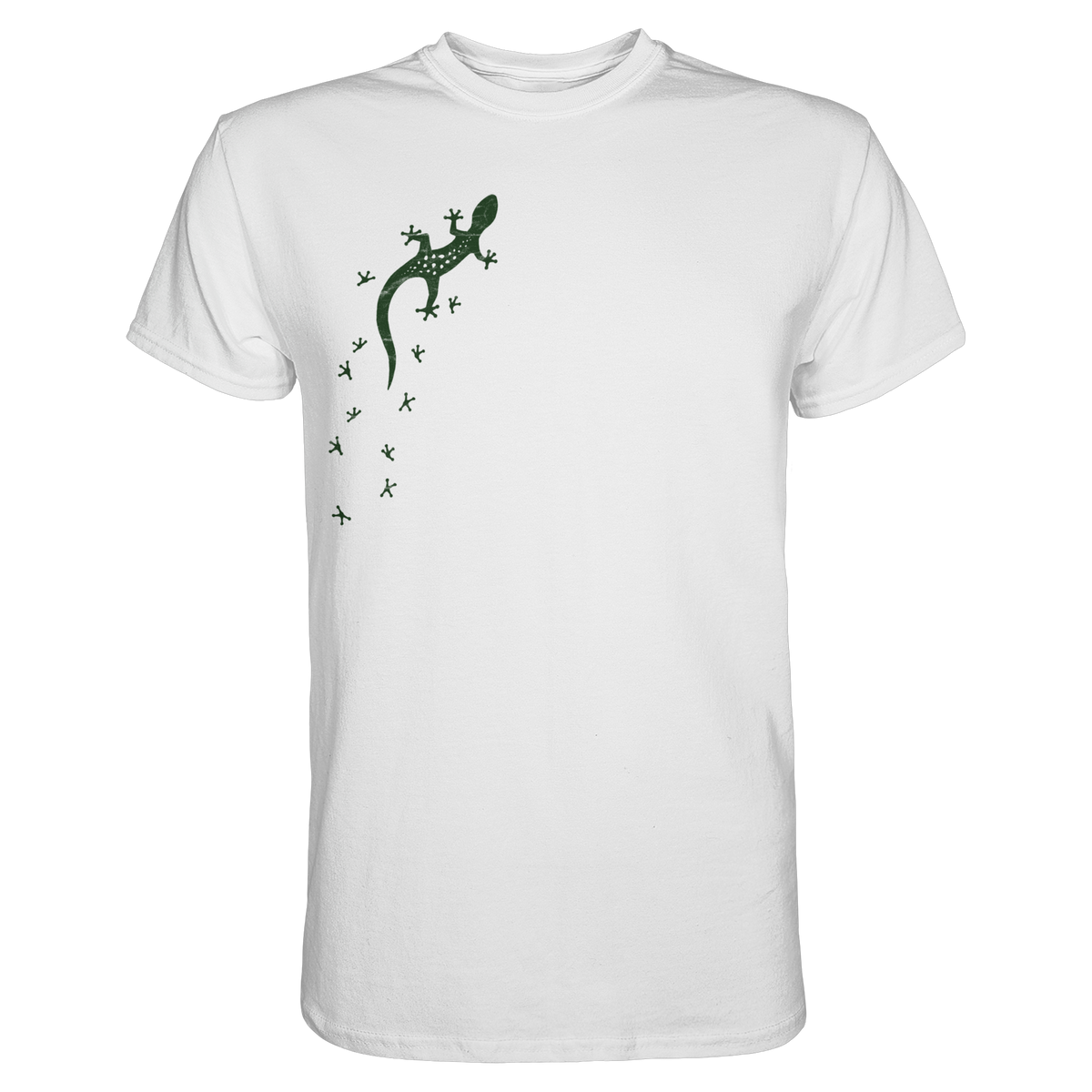 Gecko Eidechse Silhouette dunkel - Premium Shirt