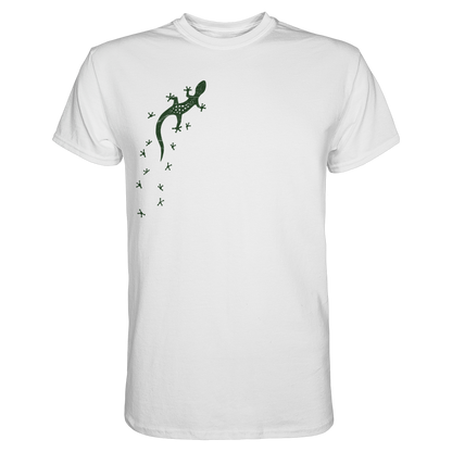 Gecko Eidechse Silhouette dunkel - Premium Shirt
