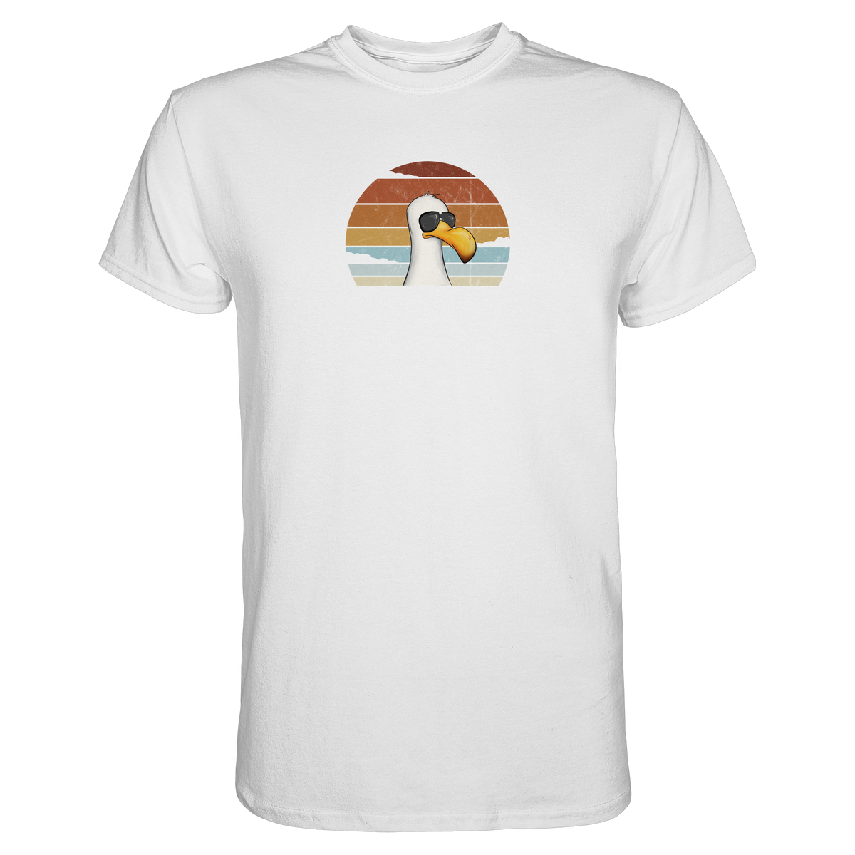Cool lässige Retro Möwe - Premium Shirt
