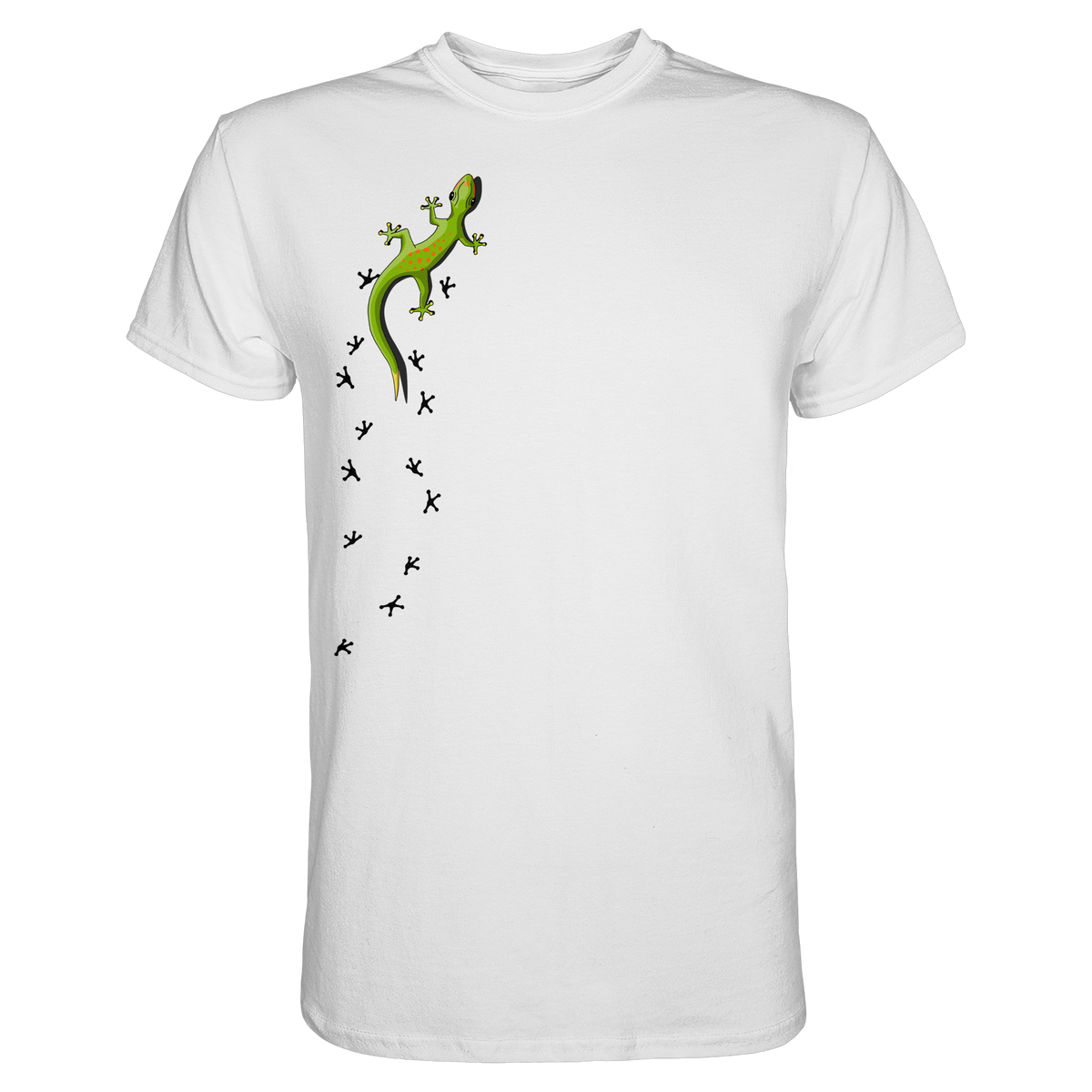 Kletternder Gecko mit Spuren - Premium Shirt