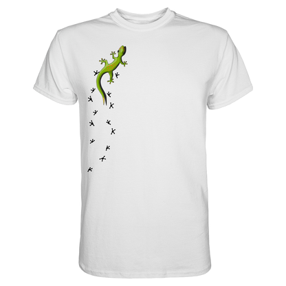 Kletternder Gecko mit Spuren - Premium Shirt