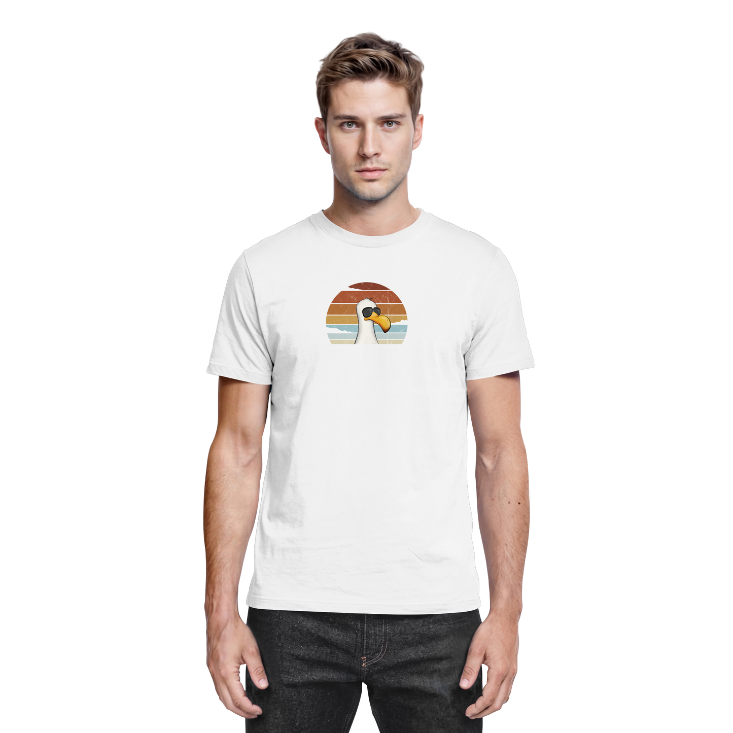 Cool lässige Retro Möwe - Premium Shirt