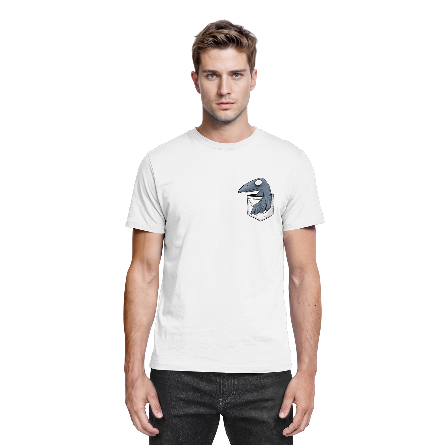Grufti Rabe Krähe in der Tasche - Premium Shirt