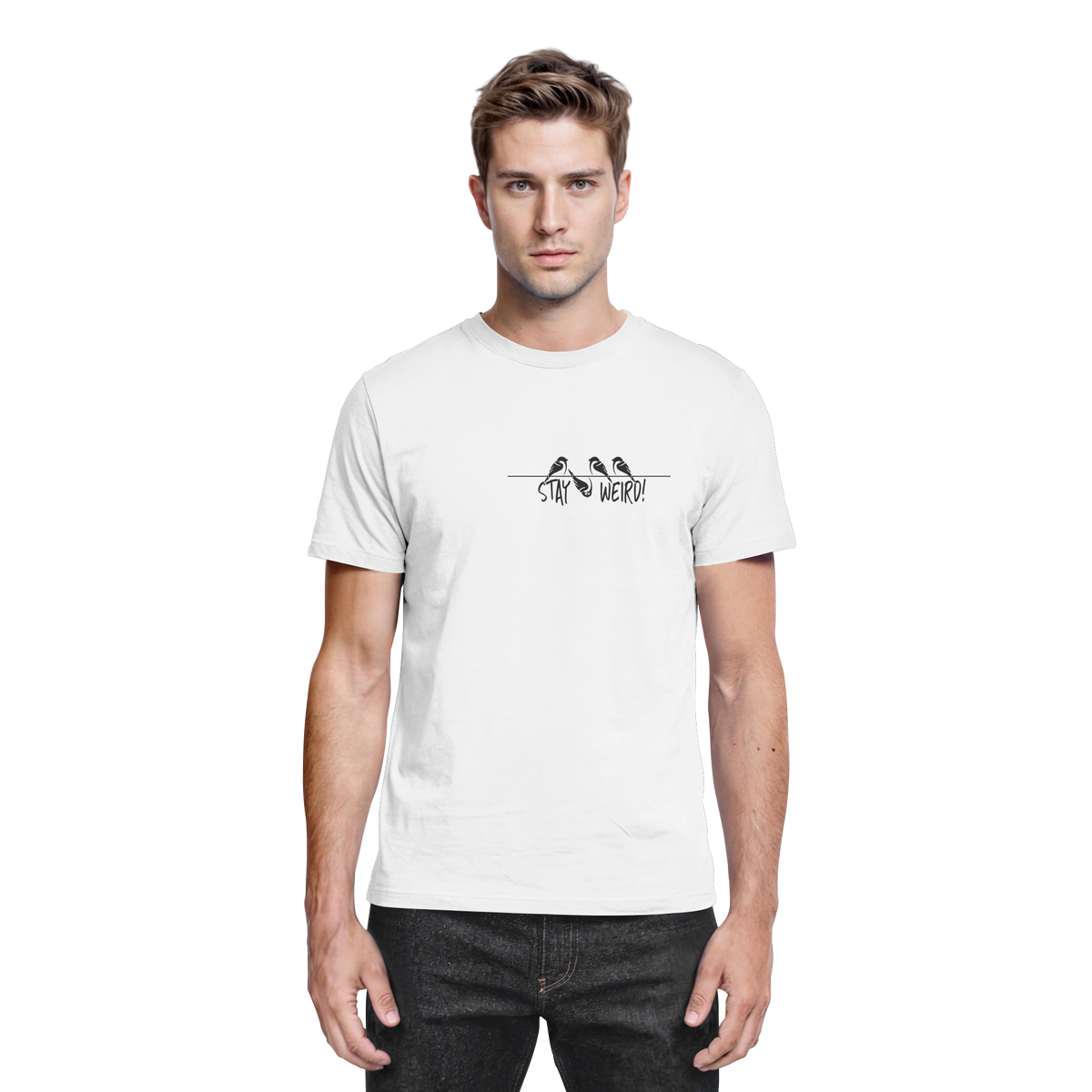 Stay Weird! Schräger Vogel Spatz - Premium Shirt