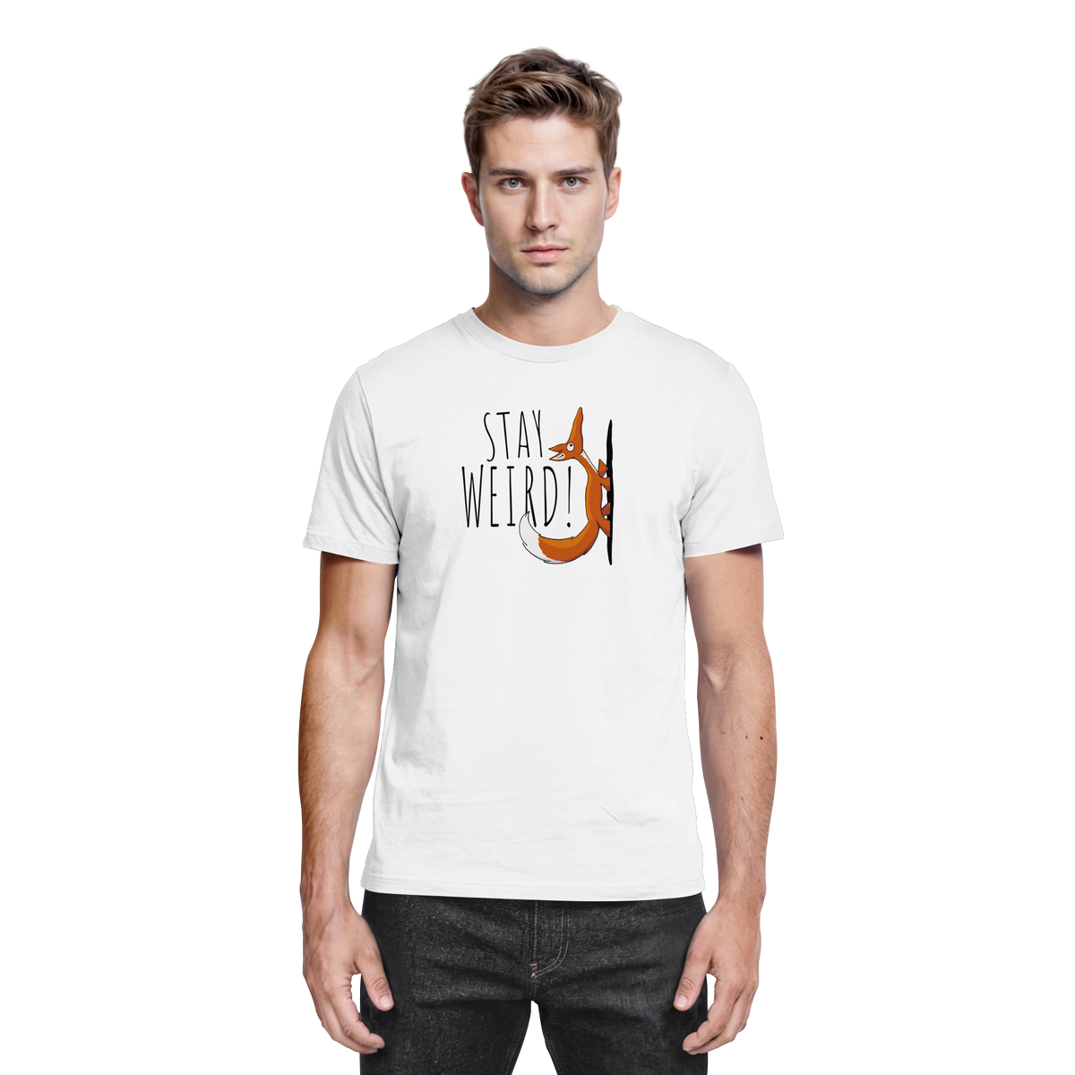 Stay Weird! Schräger Fuchs - Premium Shirt