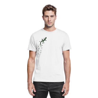 Gecko Eidechse Silhouette dunkel - Premium Shirt