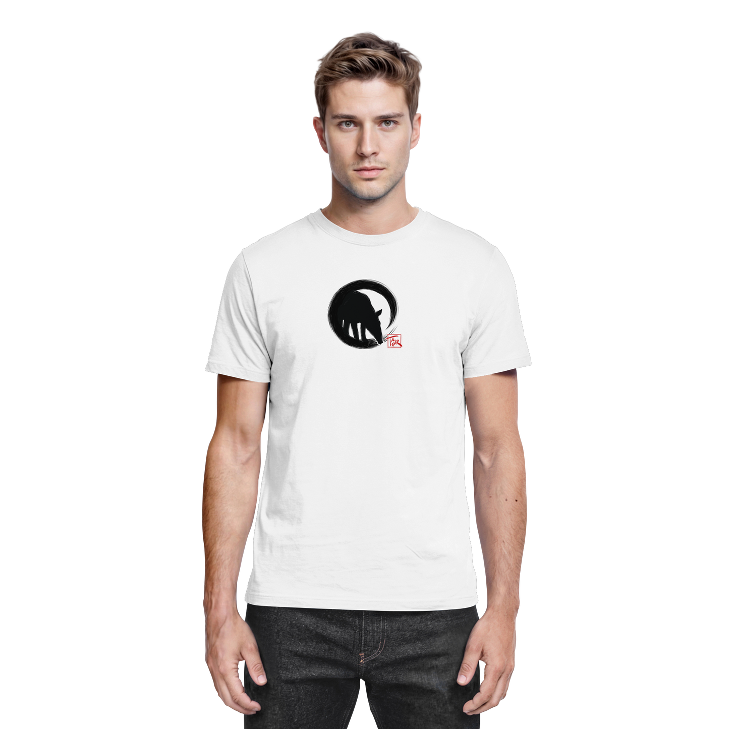 Zen Tapir im japanischen Enso Kreis - Premium Shirt