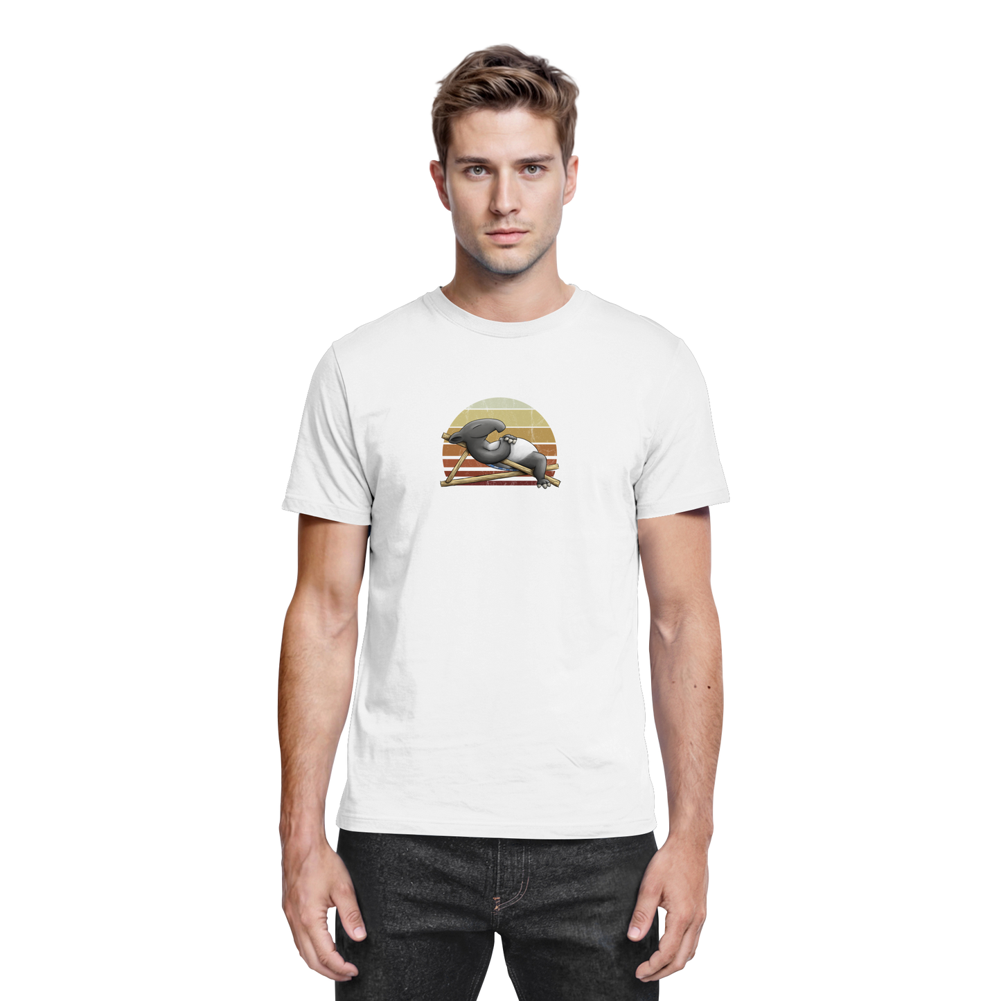 Lässiger Retro Sundown Tapir - Premium Shirt