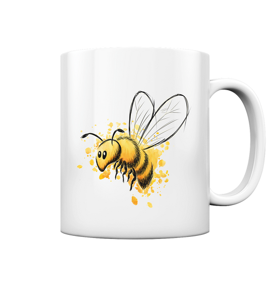Lässige kleine Honig-Biene - Tasse glossy