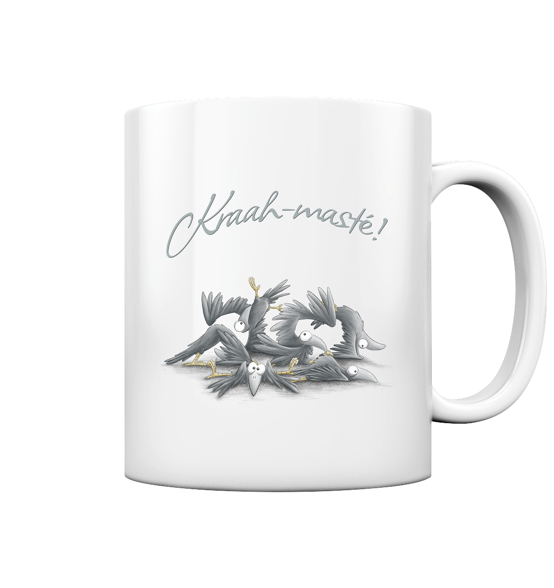 Kraah-masté! Yoga Raben Krähen - Tasse glossy