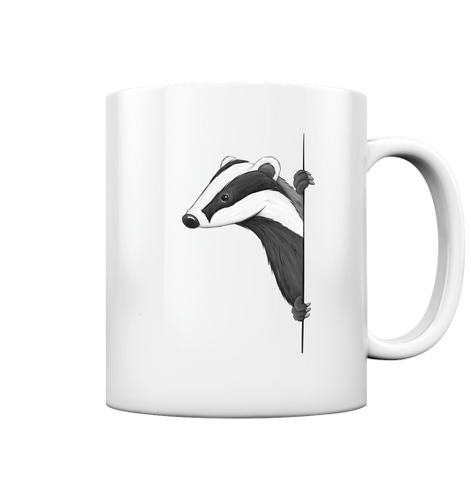 Lässiger Dachs Meister Grimbart - Tasse glossy