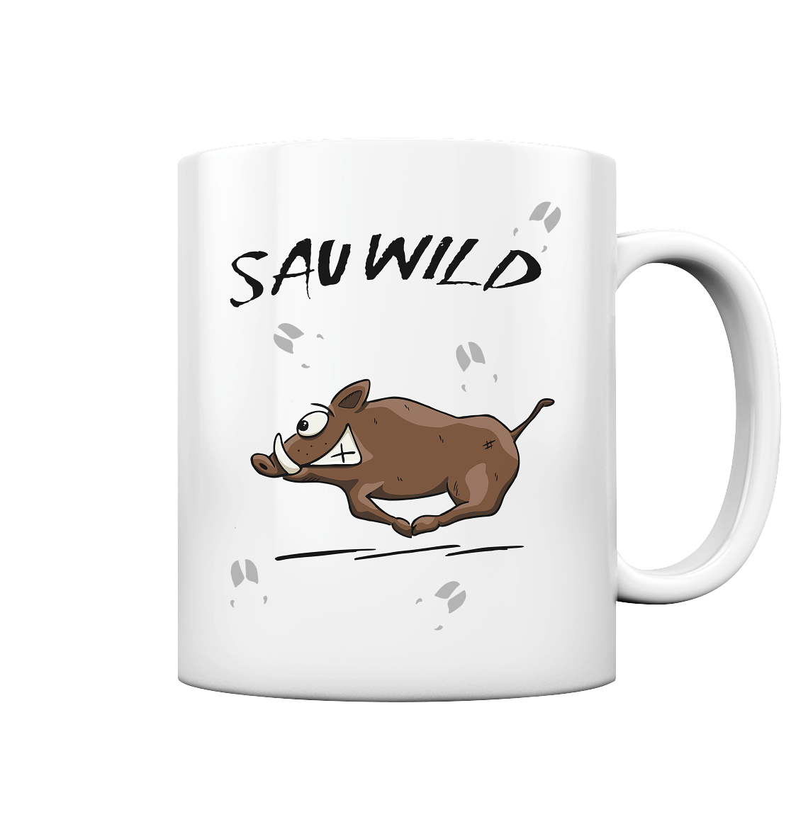 Sauwild wilde Sau | Wildschwein Keiler - Tasse glossy